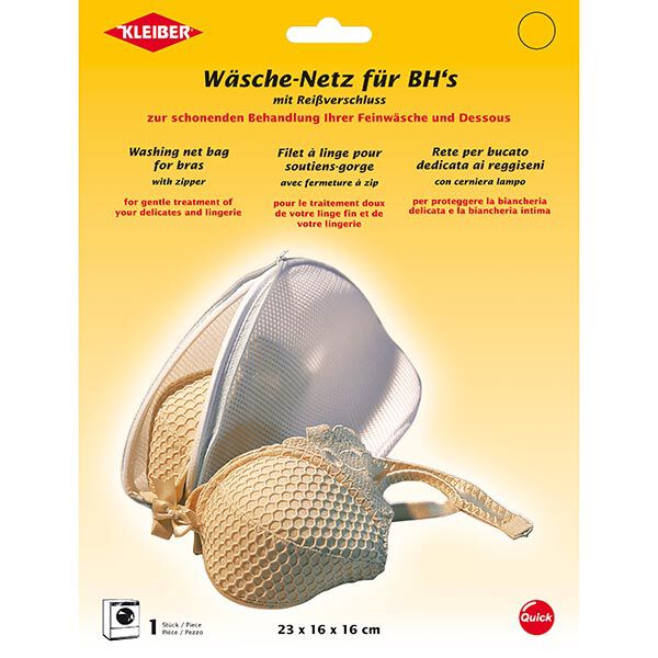Wäschenetz für Bhs [ Maße: 23 x 16 x 16 cm ] | Kleiber – weiss,  image number 1