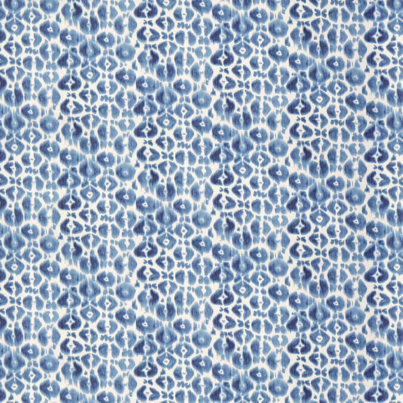 GOTS French Terry Batik-Leomuster | TCC x LOOKS by Wolfgang Joop – brilliantblau/creme,  image number 1