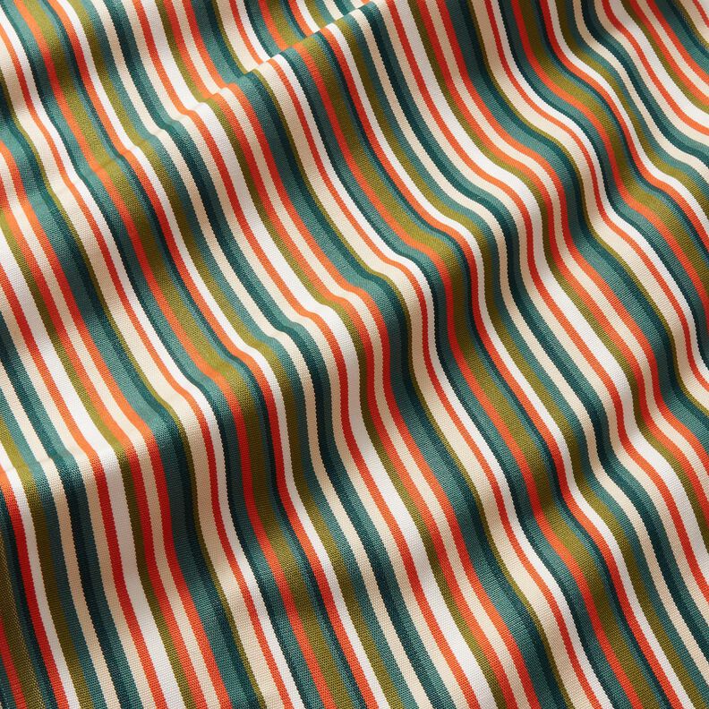 Outdoor Liegestuhlstoff Längsstreifen 44 cm – dunkelgrün/orange,  image number 2