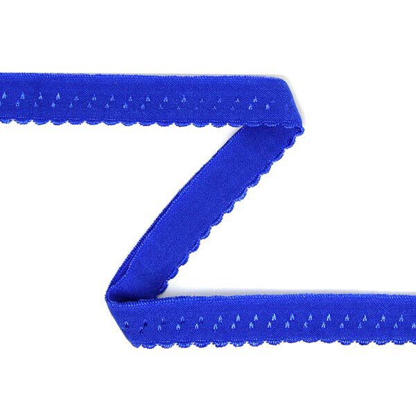 Elastisches Spitzen-Einfassband (Falzgummi) [12 mm] - königsblau,  image number 1