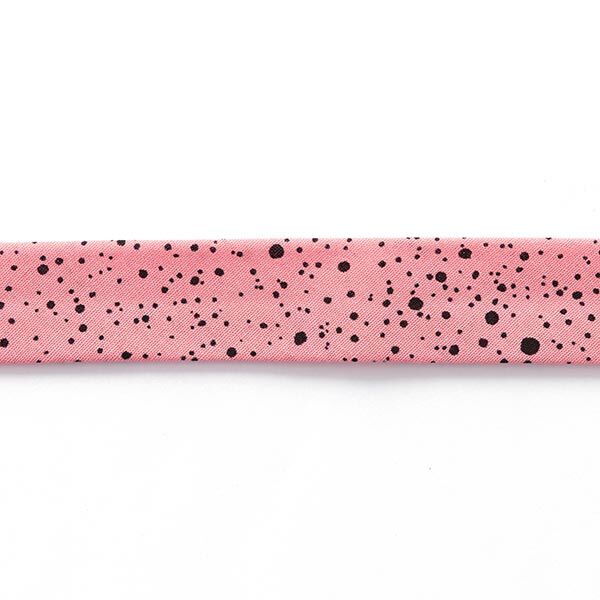 Schrägband Kleckse [ 20 mm ] – rosa/schwarz,  image number 2