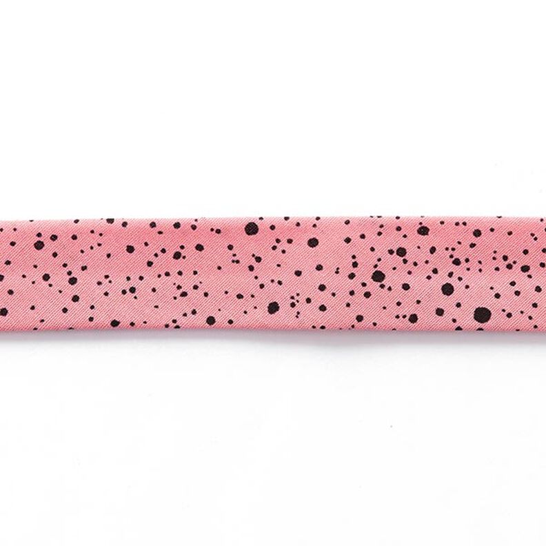 Schrägband Kleckse [20 mm] – rosa/schwarz,  image number 2