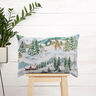 Dekostoff Gobelin Winterlandschaft – elfenbein/helltürkis,  thumbnail number 6