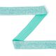 Elastisches Einfassband (Falzgummi), glitter - türkisblau,  thumbnail number 1