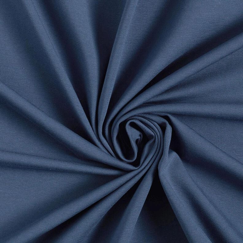 Baumwolljersey Medium Uni – ozeanblau, image number 1