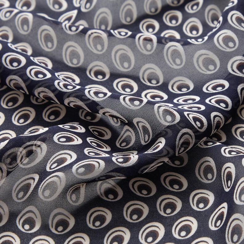Chiffon Pfauenauge – marineblau/marineblau,  image number 2