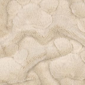 Kuschelfleece Hundepfoten – hellbeige, 