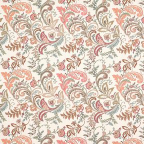 Halbpanama Paisley Blumen &ndash; natur/schilf, 