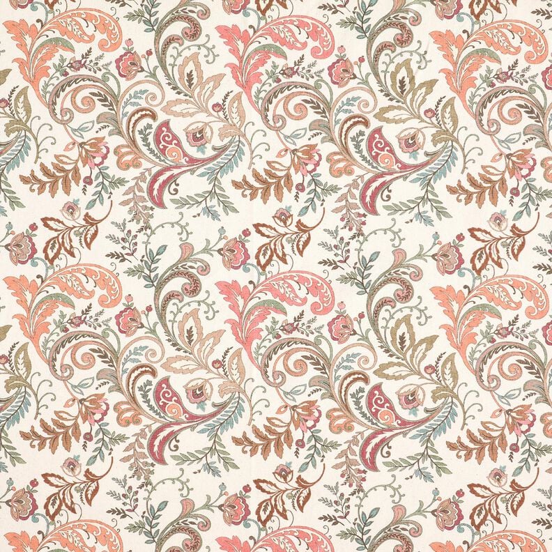 Halbpanama Paisley Blumen &ndash; natur/schilf,  image number 1