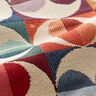 Dekostoff Gobelin Kreise und Quadrate – hellbeige/blau,  thumbnail number 2