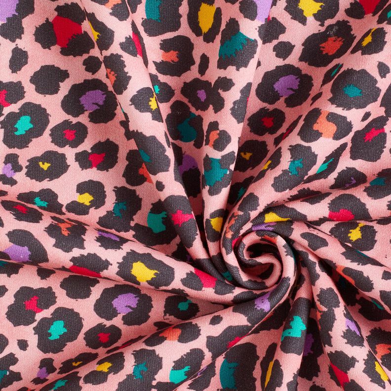 Sweatshirt angeraut buntes Leomuster – rosa,  image number 3