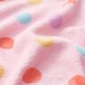 Kuschelfleece bunte Punkte – hellrosa,  thumbnail number 2