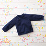 Kuschelsweat bunte Sprenkel – marineblau,  thumbnail number 6