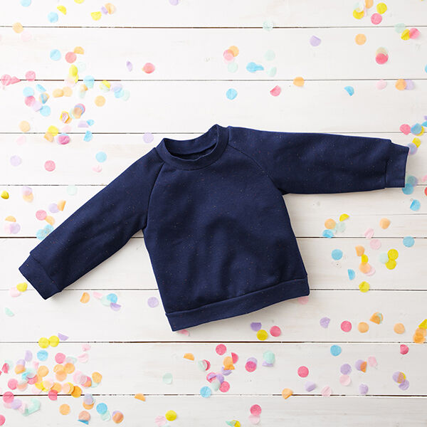 Kuschelsweat bunte Sprenkel – marineblau, image number 6