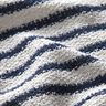 Strickbouclé Streifen und Glitzer – weiss/marineblau,  thumbnail number 3
