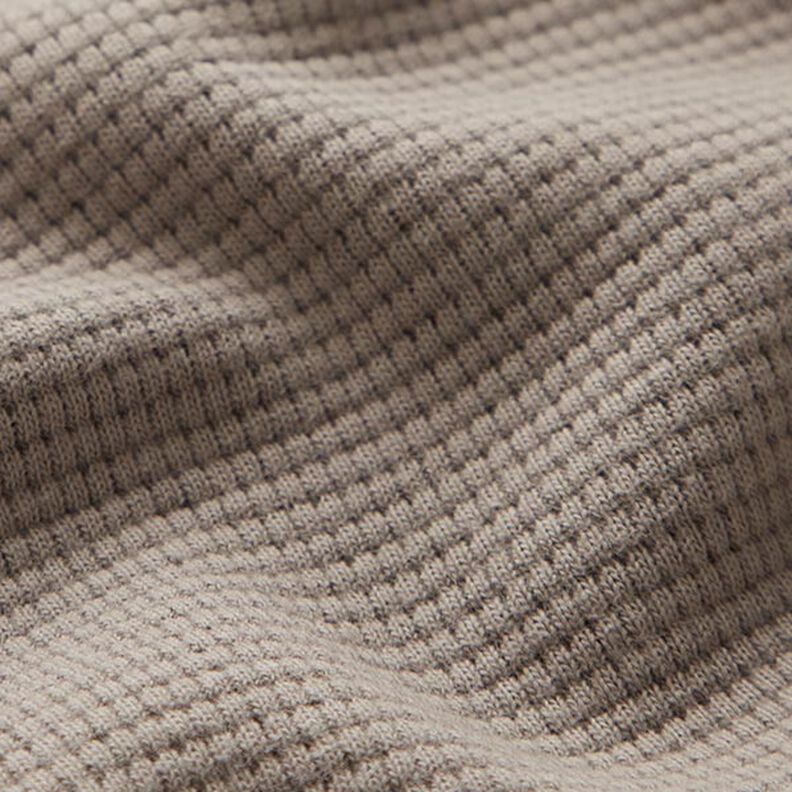 Mini Baumwoll-Waffeljersey Uni – taupe,  image number 3