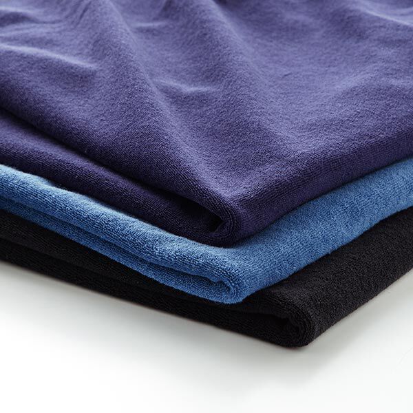 Frottee-Stretch – navy | Reststück 50cm