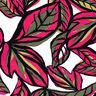 Viskosejersey große Blätter – intensiv pink/nachtblau,  thumbnail number 1