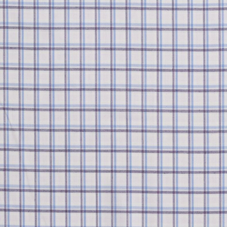 Hemdenstoff versetztes Karo – weiss/hellblau,  image number 1