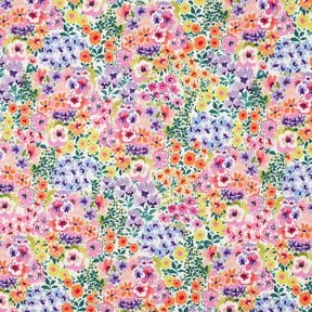 Baumwolljersey Blumenmeer Digitaldruck | Poppy Fabrics – elfenbein/bunt, 
