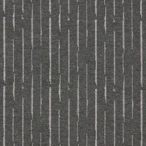 Strickjacquard unterbrochene Streifen – granit/wollweiss, 