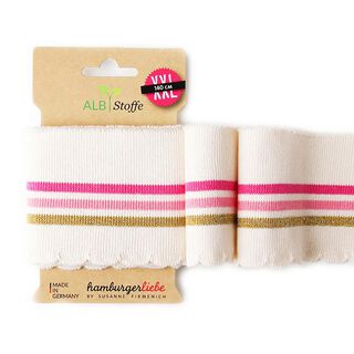 BIO-STRICKBÜNDCHEN CUFF ME WAVE GLAM  [140 CM | 8 CM]  | Albstoffe | Hamburger Liebe, 