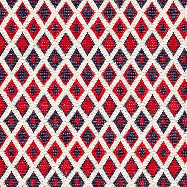 Strickjacquard Rauten – rot/marineblau | Reststück 100cm