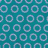 Beschichtete Baumwolle bunte Kreise – petrol/pastellviolett,  thumbnail number 1