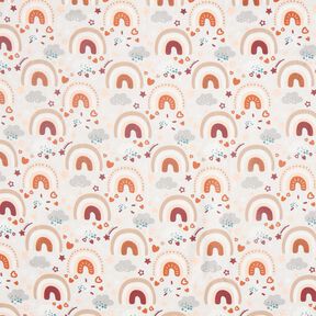 Popeline Regenbogen – hellbeige, 
