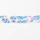 Fransenband Blumen [30 mm] – weiss/blau,  thumbnail number 2