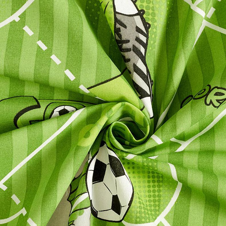 Dekostoff Halbpanama Fußballspiel – grün,  image number 4
