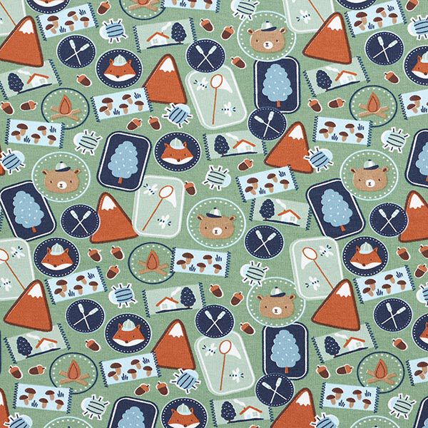 French Terry Sommersweat Natur-Patches – schilf