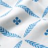 Dekostoff Baumwollköper elegante Rauten – weiss/blau,  thumbnail number 2