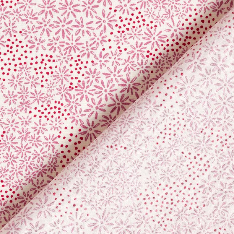 Baumwollpopeline Blumensamen – weiss/pastellviolett, image number 4