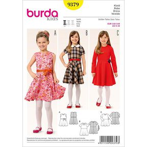 Mädchenkleid | Burda 9379 | 110-140, 