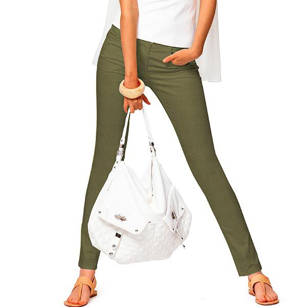 Baumwollköper Stretch – oliv | Reststück 100cm