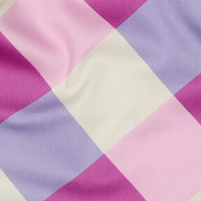 Baumwollsatin Large Gingham | Nerida Hansen – pastellviolett/wollweiss, 