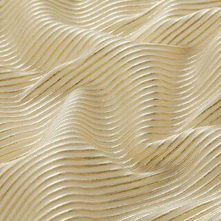 Organza Lurex Streifen – wollweiss/gold, 