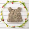GOTS Musselin/ Doppel-Krinkel Gewebe Frühlingsblumenwiese | Poppy Fabrics – dunkelbeige,  thumbnail number 6