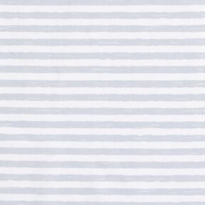 Baumwollstoff Cretonne legere Streifen – hellgrau/weiss, 
