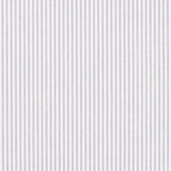 Baumwollpopeline Streifen, garngefärbt – grau/weiss | Reststück 100cm