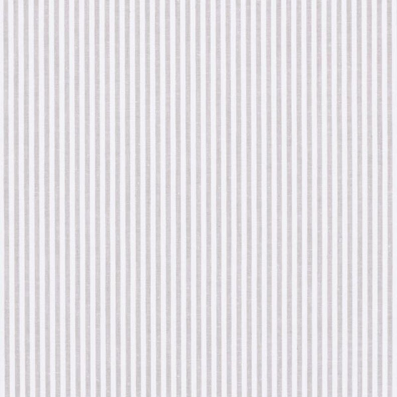 Baumwollpopeline Streifen, garngefärbt – grau/weiss,  image number 1