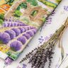 Dekostoff Halbpanama Lavendel Landschaft – grasgrün/lavendel,  thumbnail number 6