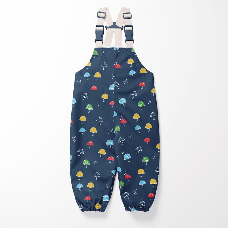 Regenjackenstoff bunte Regenschirme Digitaldruck – marineblau,  image number 7