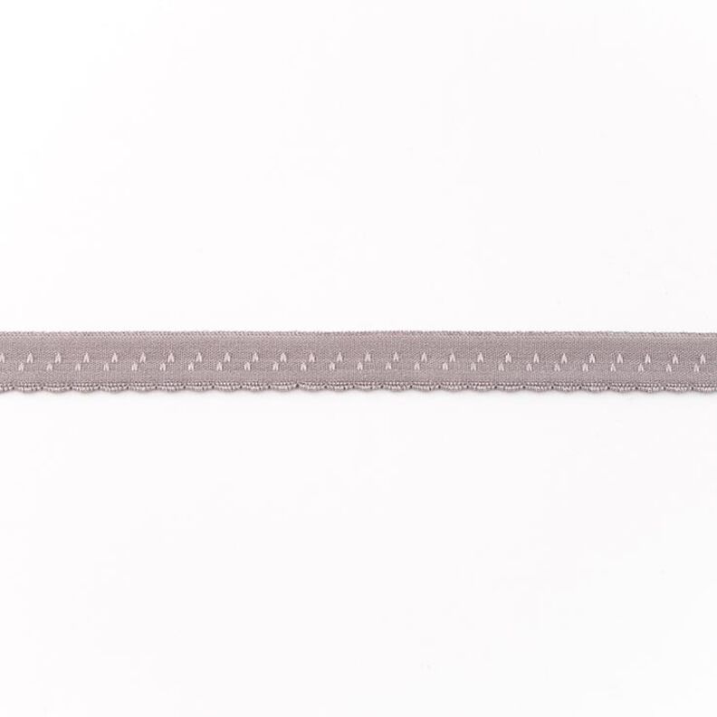 Elastisches Einfassband Spitze [12 mm] – hellgrau,  image number 1
