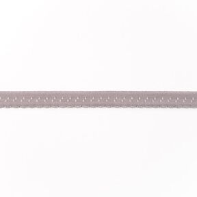 Elastisches Einfassband Spitze [12 mm] – hellgrau, 