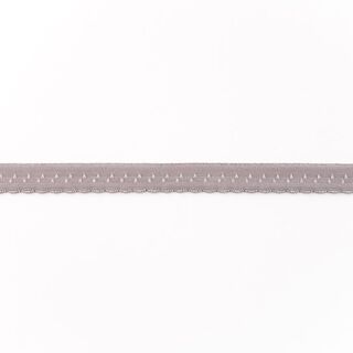Elastisches Einfassband Spitze [12 mm] – hellgrau, 
