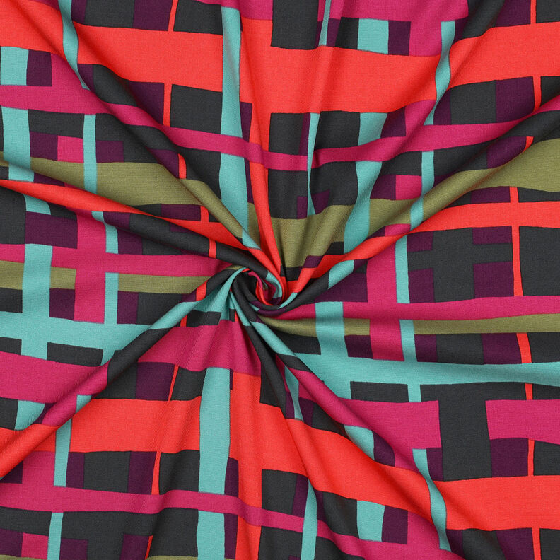 Viskosestoff Stretch Line Layers | Nerida Hansen – merlot/orange,  image number 3