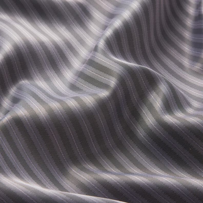 Futterstoff Jacquard schmale und breite Streifen – grau/dunkelgrau,  image number 2