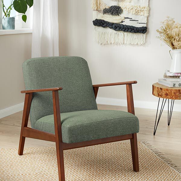Polsterstoff Melange Gemma – dunkelgrün | Reststück 100cm